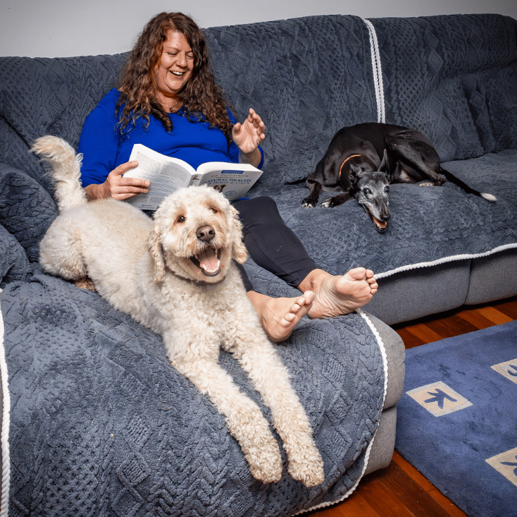 Home jen with dogs